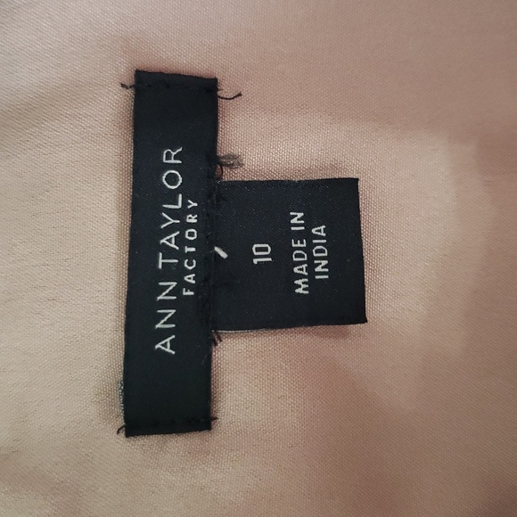 Ann Taylor Factory Midi Sheath Dress 10 Plaid Neutral Career Business Office - Picture 14 of 15